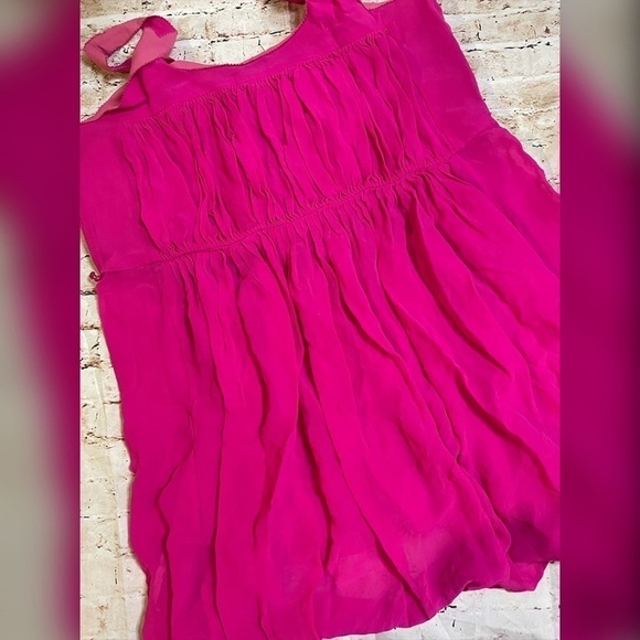 Broadway & Broome Silk Chiffon Top L Pink - Picture 5 of 6